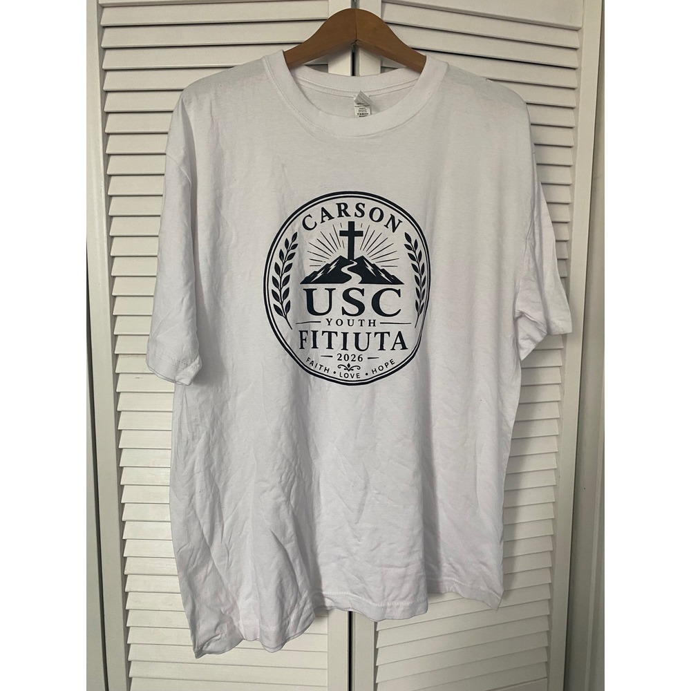Basics Carson USC Youth Fitiuta 2026 Graphic T-Shirt White XL Heavyweight Cotton